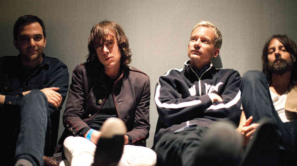 The new album from Fountains of Wayne is Sky Full of Holes. Left to right: Adam Schlesinger, Jody Porter, Chris Collingwood, Brian Young.