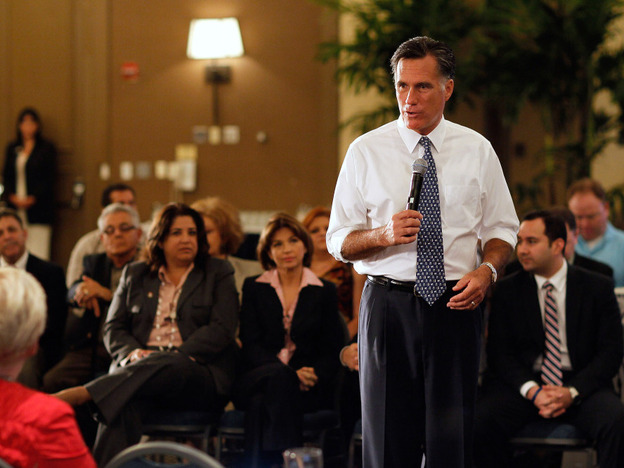 Mitt Romney at a town hall meeting in Miami, Fla. Sept. 21, 2011.