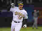 Oakland Athletics' first basemen Scott Hatteberg is one of the people profiled in Michael Lewis' 2003 book Moneyball.