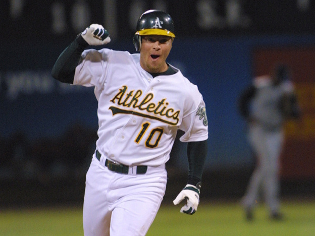 Oakland Athletics' first basemen Scott Hatteberg is one of the people profiled in Michael Lewis' 2003 book Moneyball.