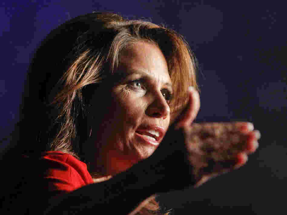 Republican presidential candidate Rep. Michele Bachmann, R-Minn., speaks during the California Republican Party Fall Convention dinner in Los Angeles.