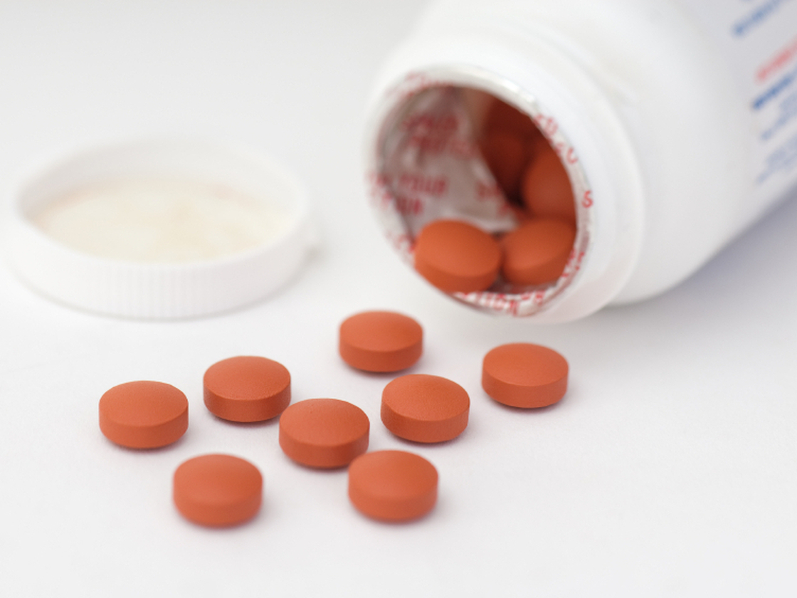 A bottle of painkillers