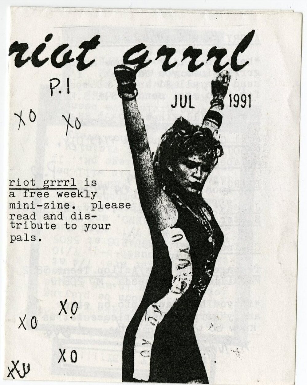 The cover of the first Riot Grrrl 'zine.