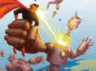 Awesome Man, the creation of author Michael Chabon and illustrator Jake Parker, can shoot positronic rays out of his eyeballs. Click here to read an excerpt of The Astonishing Secret of Awesome Man.