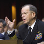 Defense Secretary Leon Panetta looks on at left as Joint Chiefs Chairman Adm. Michael Mullen testifies Thursday in Washington. Defense Secretary Leon Panetta looks on at left as Joint Chiefs Chairman Adm. Michael Mullen testifies Thursday in Washington.