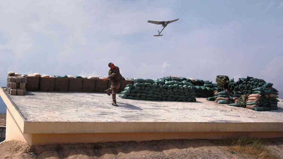 U.S. Army Sgt. Don Stolle launches a Raven surveillance drone from Achin, Afghanistan, on Aug. 30. The drones have been widely used in Afghanistan, Pakistan and Iraq, and now the military plans to employ them in other areas as it tracks suspected terrorists. U.S. Army Sgt. Don Stolle launches a Raven surveillance drone from Achin, Afghanistan, on Aug. 30. The drones have been widely used in Afghanistan, Pakistan and Iraq, and now the military plans to employ them in other areas as it tracks suspected terrorists.