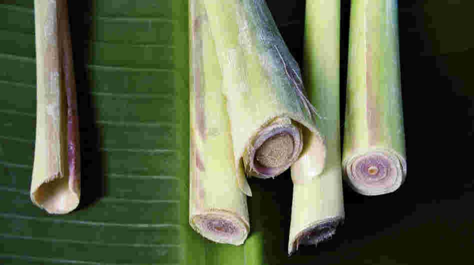 Lemongrass stalks, when finely chopped, add a unique citrusy note to Thai cuisine.