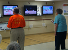 Seniors at the Greenspring Village Retirement Community in Springfield, Va., play Wii bowling. Seniors at the Greenspring Village Retirement Community in Springfield, Va., play Wii bowling.