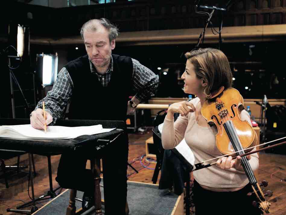 Recording Sofia Gubaidulina's Violin Concerto, "In tempus praesens," with conductor Valery Gergiev and the London Symphony Orchestra, February, 2008.