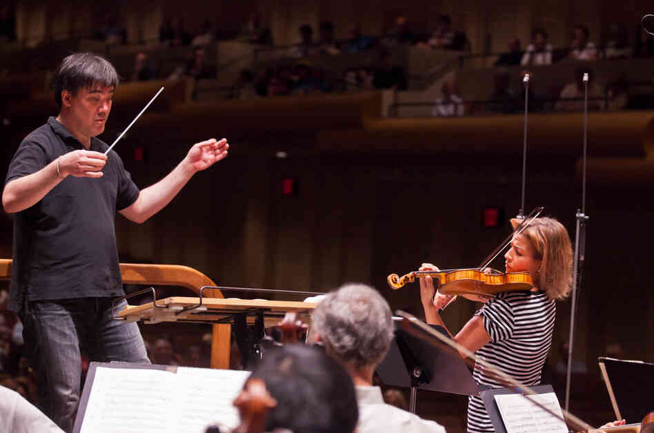 With New York Philharmonic conductor Alan Gilbert.