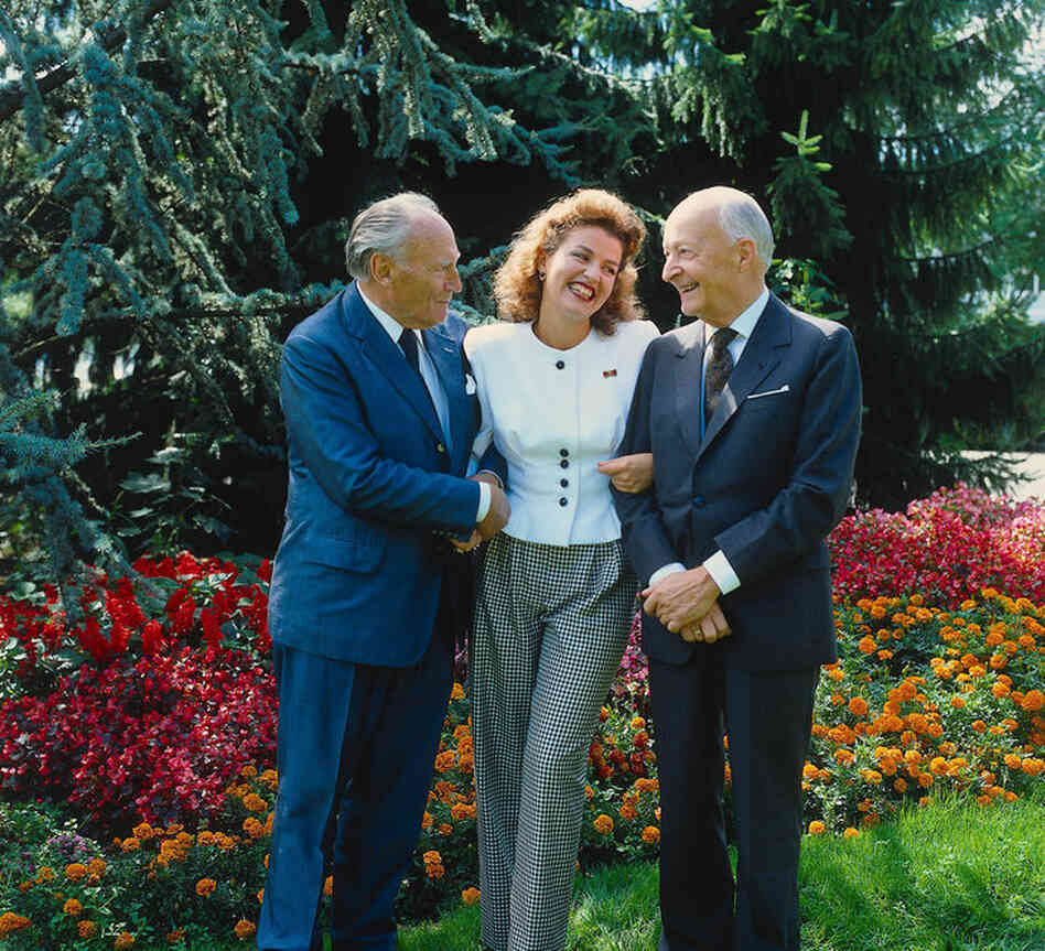 With Witold Lutoslawski and Paul Sacher in London, 1988.