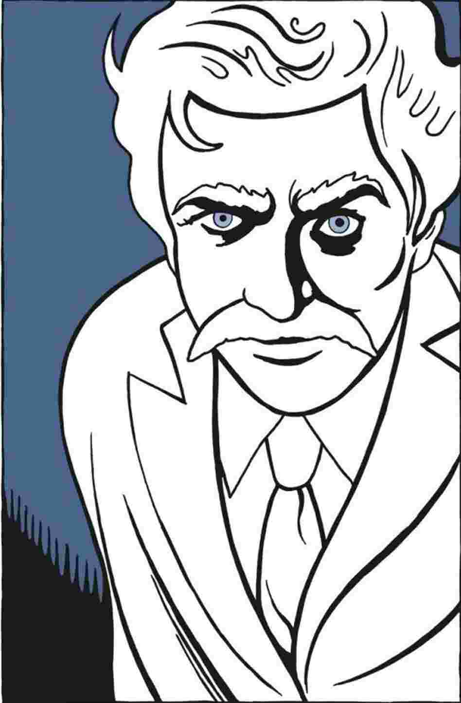 "Gaaaaaze into my mustache. Feel its powwwwer." Art from Mark Twain's Autobiography: 1910-2010. "Gaaaaaze into my mustache. Feel its powwwwer." Art from Mark Twain's Autobiography: 1910-2010.