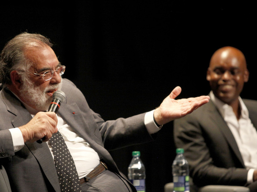 Peter Bregg/Getty Images Coppola and Cameron Bailey, co-director of the Toronto International Film Festival, chat about Coppola's career during an event at this year's festival.