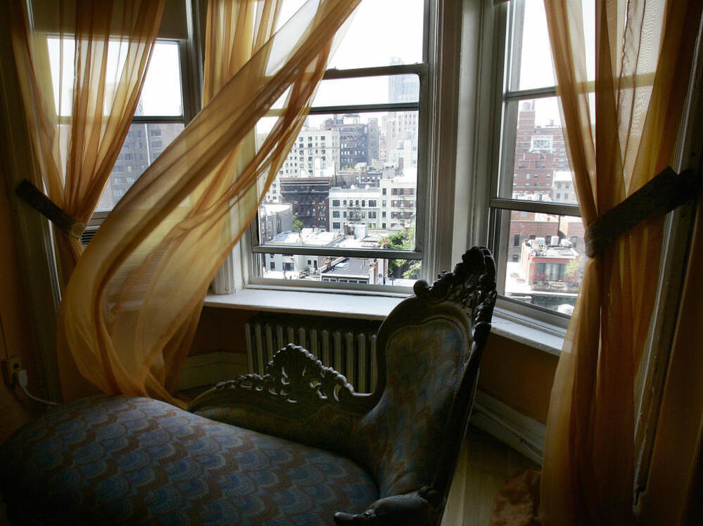 The view from Madonna's former room at the  Chelsea Hotel, where she lived after coming to New York in the early  1980s.