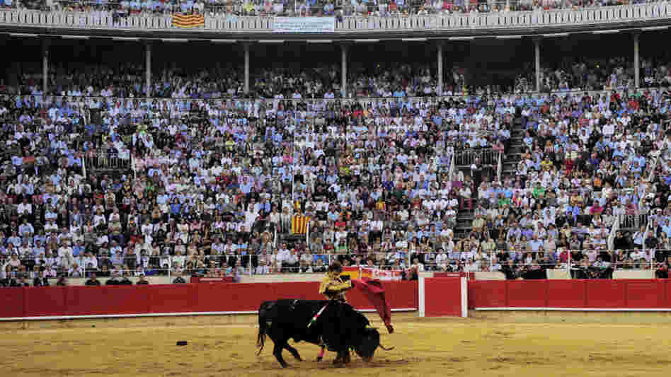 Spanish matador Jose Tomas performs Sept. 25 at the Monumental bullring in Barcelona, Spain, in the final bullfight to be held in the Spanish region of Catalonia. Lawmakers in the region voted last year to ban the practice. Spanish matador Jose Tomas performs Sept. 25 at the Monumental bullring in Barcelona, Spain, in the final bullfight to be held in the Spanish region of Catalonia. Lawmakers in the region voted last year to ban the practice.