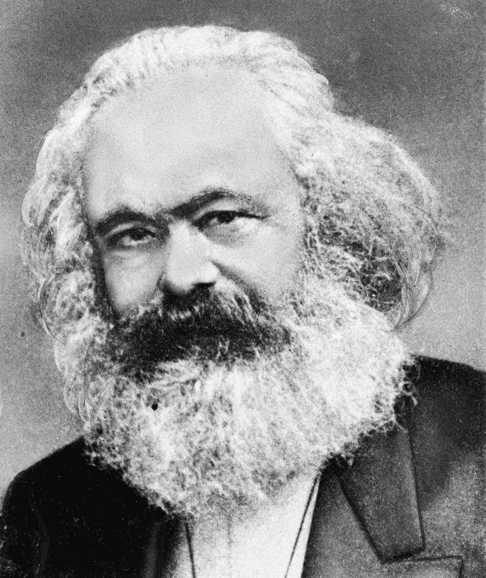 In the Communist Manifesto, Karl Marx (above) and Friedrich Engels used the German word Klassenkampfen, which translates as "class struggles." Their critics rendered it as "class warfare."