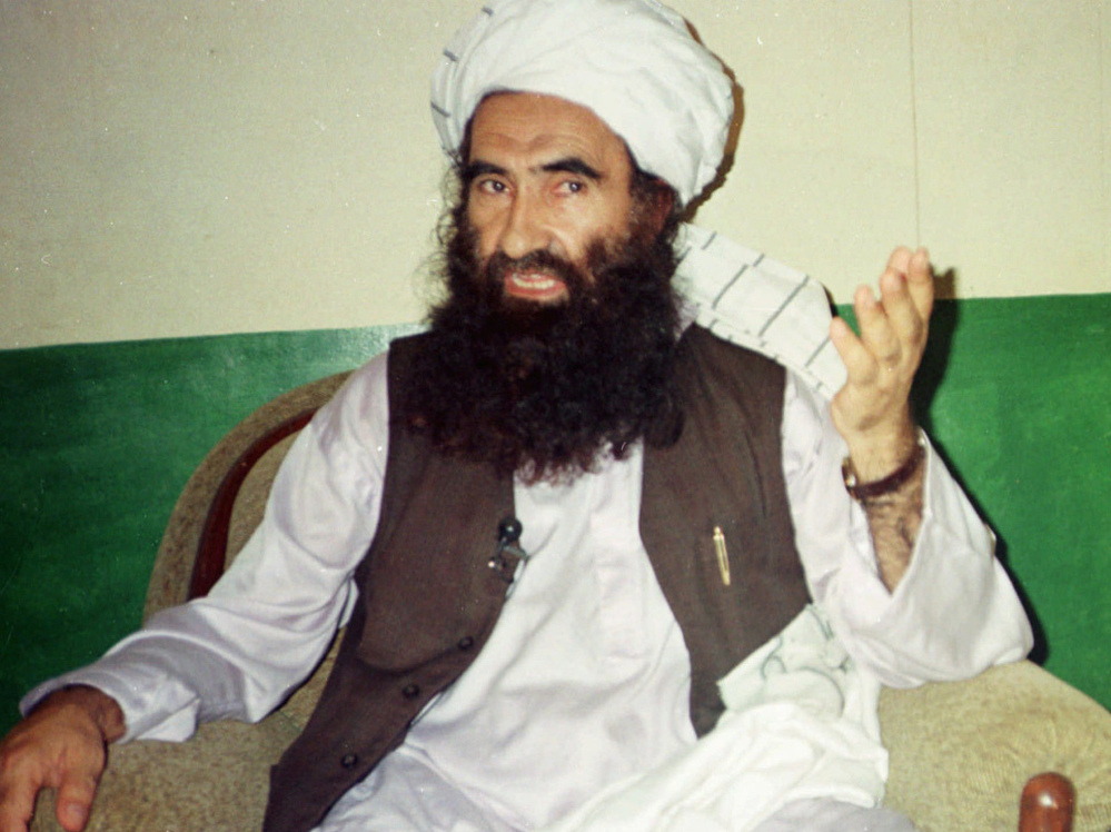 Jalaluddin Haqqani, founder of the Haqqani Network, speaks during an interview in Miram Shah, Pakistan, in 1998. His militant network has thrived and is now considered the No. 1 threat to American troops in Afghanistan.