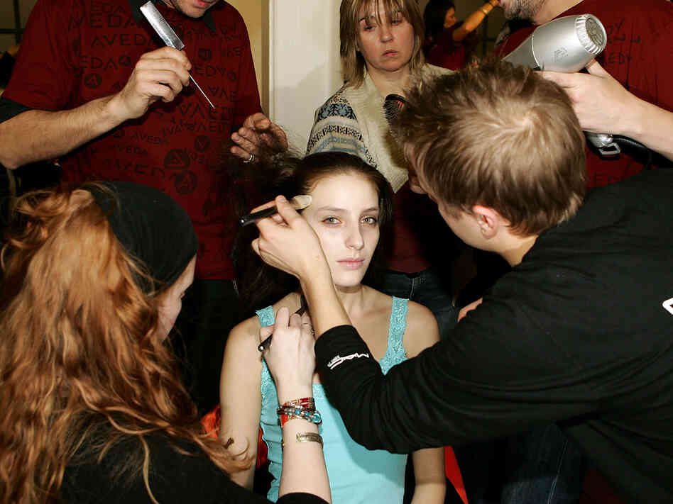 A model being prepared backstage during London Fashion Week. Many people imagine modeling to be an exciting and enviable career, but in hour two, we'll reveal how it is often far less glamorous than it seems. A model being prepared backstage during London Fashion Week. Many people imagine modeling to be an exciting and enviable career, but in hour two, we'll reveal how it is often far less glamorous than it seems.