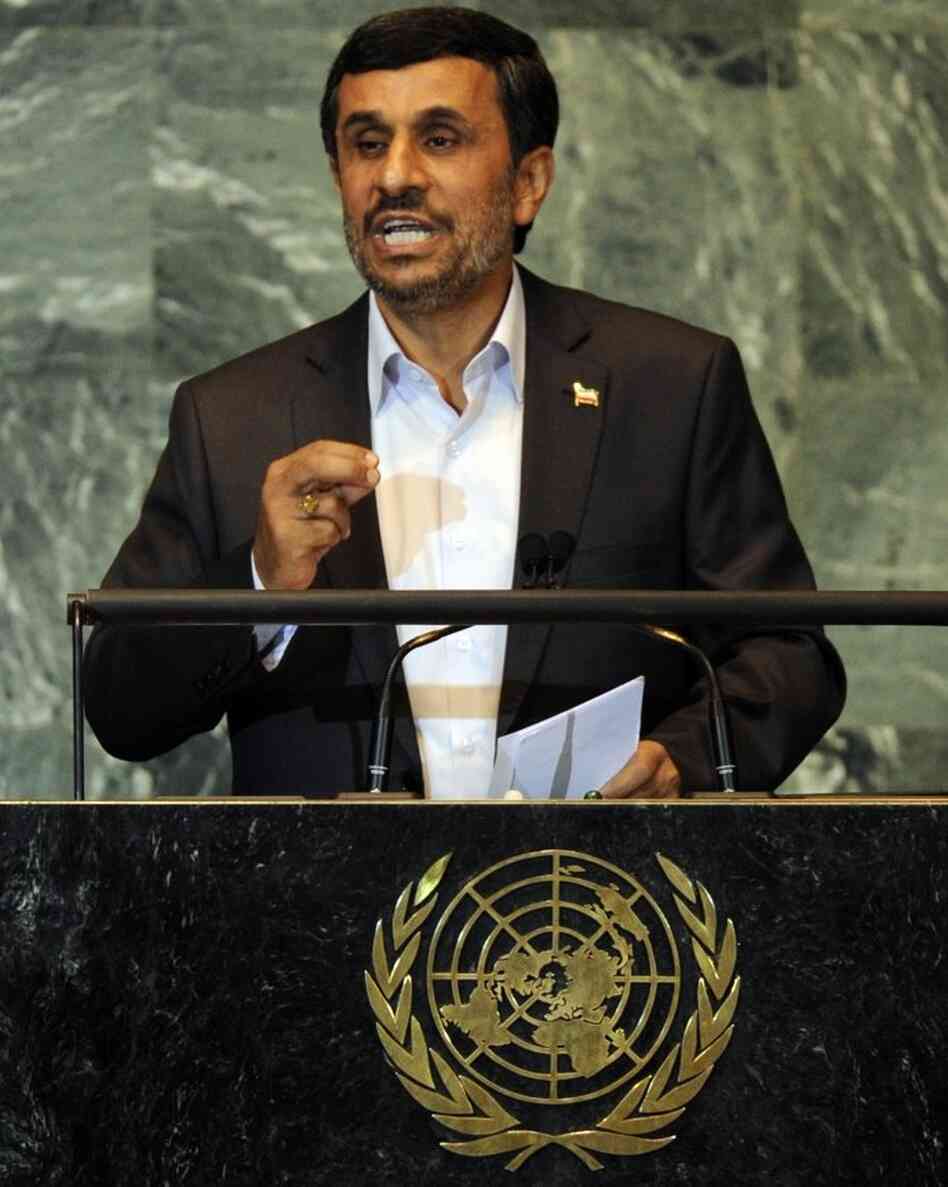 Iranian President Mahmoud Ahmadinejad at the U.N. last week.