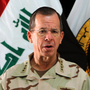 U.S. Chairman of Joint Chiefs of Staff Admiral Michael Mullen speaks during a press conference in Baghdad on Aug. 2,  during a visit to press top Iraqi officials to make a decision on the future of the U.S. troop presence in Iraq.