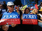 Supporters of Republican presidential candidate Rick Perry attend a rally earlier this month in Newport Beach, Calif. Though some Republican voters have doubts about Perry, recent polls show it's not because of his stance on Social Security, which he's called a "Ponzi scheme." Supporters of Republican presidential candidate Rick Perry attend a rally earlier this month in Newport Beach, Calif. Though some Republican voters have doubts about Perry, recent polls show it's not because of his stance on Social Security, which he's called a "Ponzi scheme."