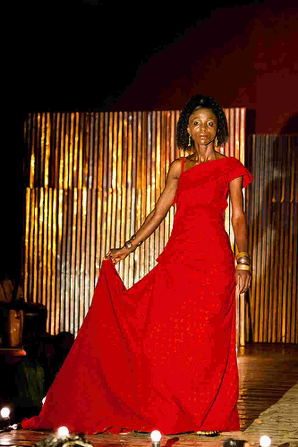 This dress is part of the Sankofa collection. Garment description: unraveling shredded beauty. A beautiful dress unfinished. Back is exposed. Different layers broken down. Bloodshed. This dress is part of the Sankofa collection. Garment description: unraveling shredded beauty. A beautiful dress unfinished. Back is exposed. Different layers broken down. Bloodshed.