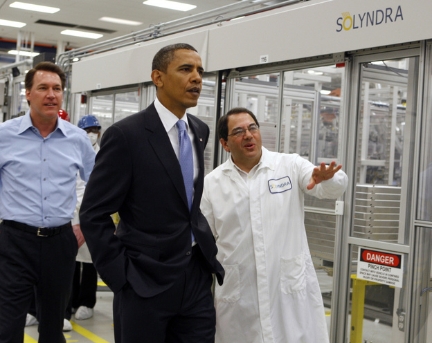 President Obama tours the ill-fated Solyndra, May 2010.