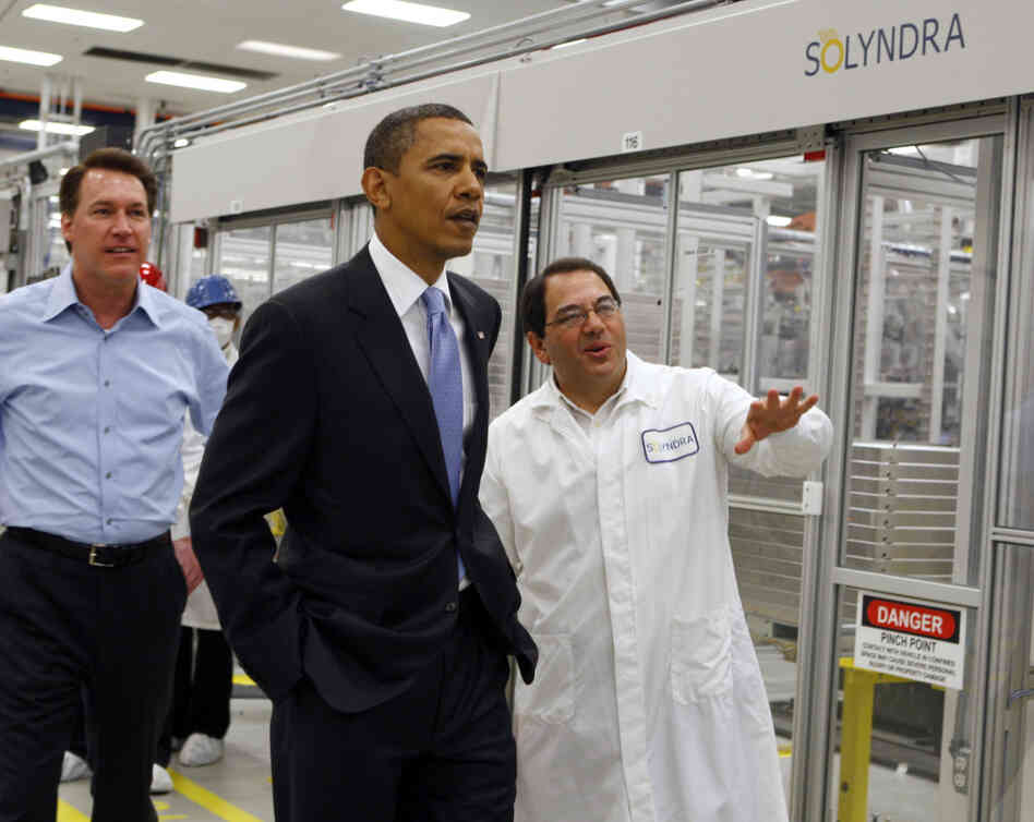 President Obama tours the ill-fated Solyndra, May 2010.