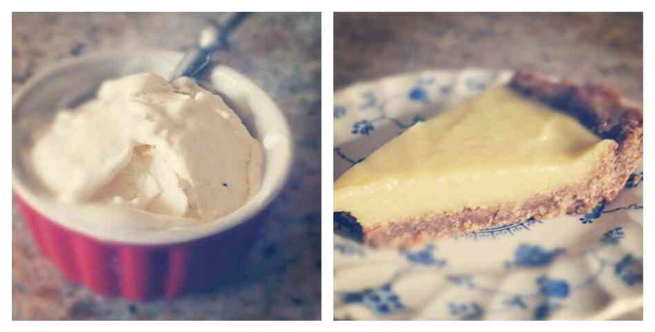Pawpaw ice cream (left) and pie Pawpaw ice cream (left) and pie