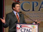Texas Gov. Rick Perry speaks at the Conservative Political Action Conference this month in Orlando, Fla. The next day, he finished a disappointing second in the Florida GOP straw poll. Texas Gov. Rick Perry speaks at the Conservative Political Action Conference this month in Orlando, Fla. The next day, he finished a disappointing second in the Florida GOP straw poll.