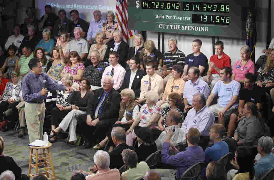 Mitt Romney at a town-hall style meeting at Saint Anselm College in Manchester, N.H., Sept. 28, 2011.