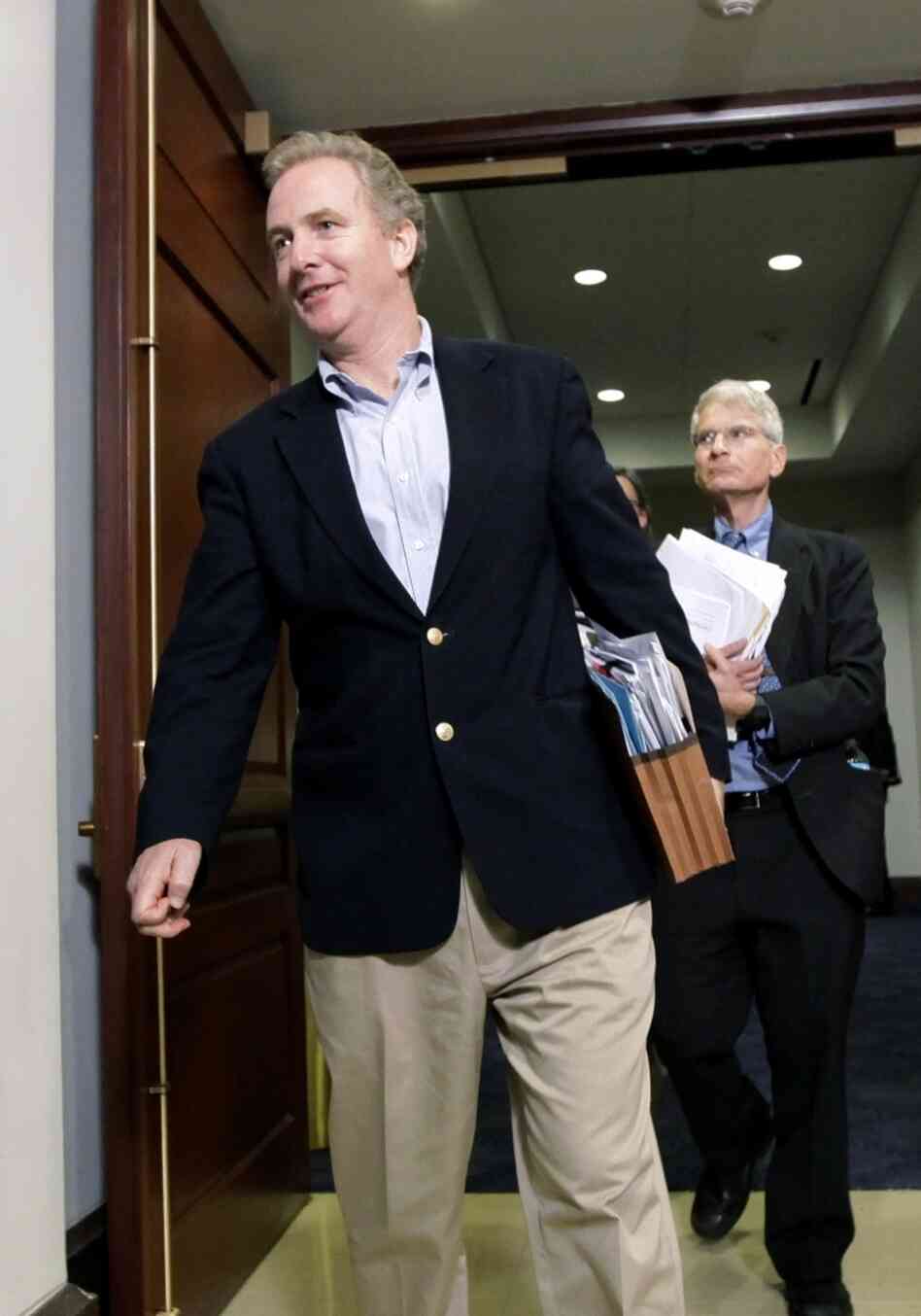 Rep. Chris Van Hollen (D-MD), pictured here on Tuesday, was one of a few House members present Thursday to vote to keep the government funded till next week. "Once you get to yes, things can move quickly," he says. Rep. Chris Van Hollen (D-MD), pictured here on Tuesday, was one of a few House members present Thursday to vote to keep the government funded till next week. "Once you get to yes, things can move quickly," he says.