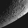This dramatic view was captured as the spacecraft's highly elliptical orbit positioned MESSENGER high above Mercury's southern hemisphere. This dramatic view was captured as the spacecraft's highly elliptical orbit positioned MESSENGER high above Mercury's southern hemisphere.