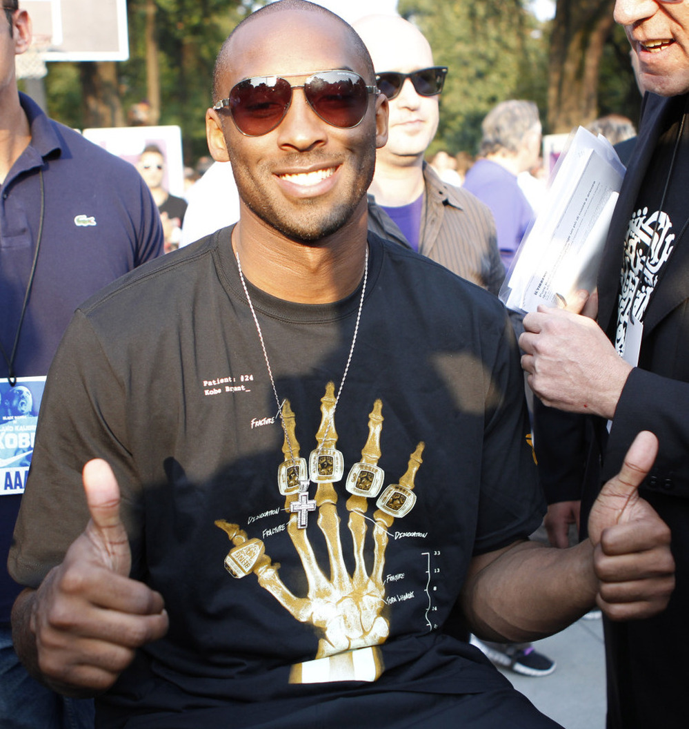 Basketball star Kobe Bryant in Milan, Italy, on Wednesday, (Sept. 28, 2011).