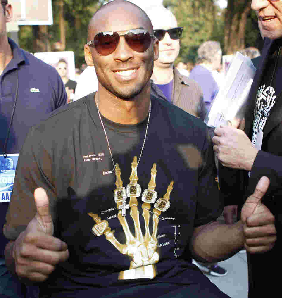 Basketball star Kobe Bryant in Milan, Italy, on Wednesday, (Sept. 28, 2011).