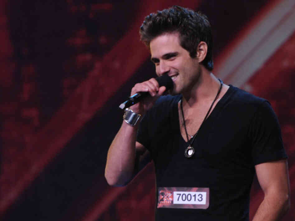 Brennan Hunt performs in front of the judges on The X Factor. Brennan Hunt performs in front of the judges on The X Factor.