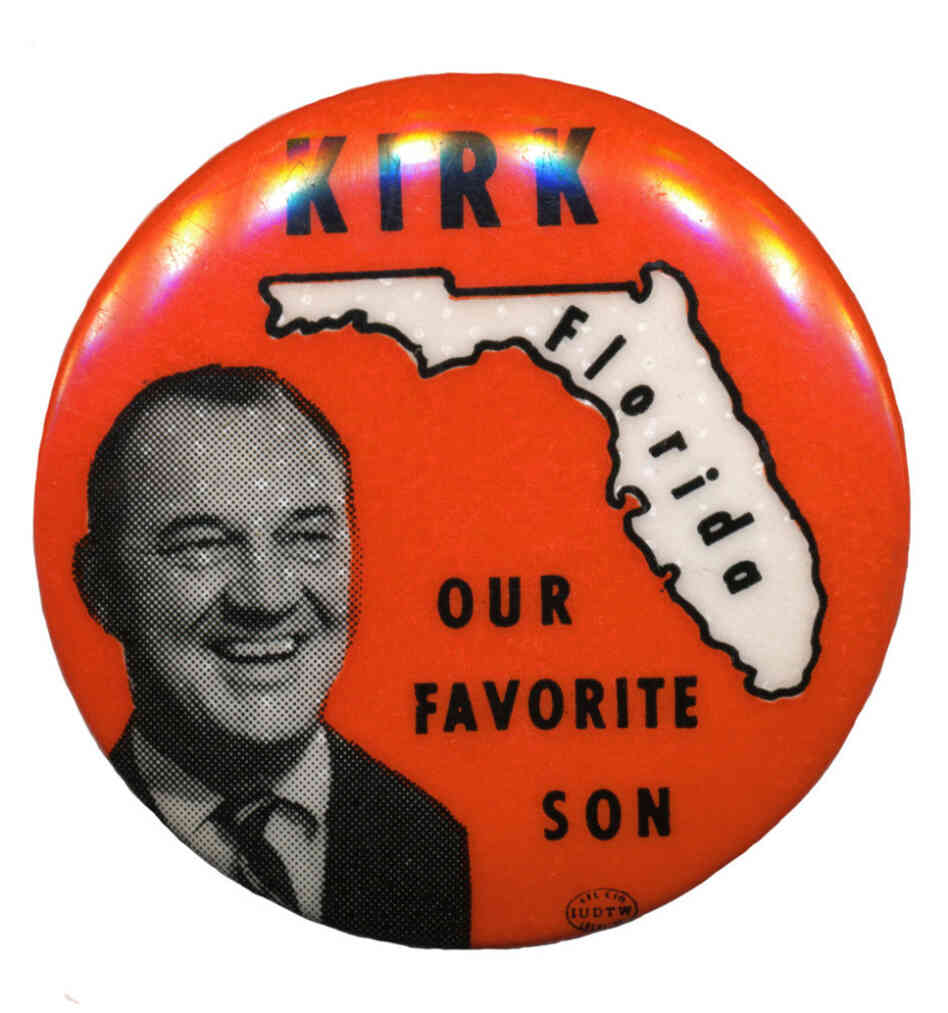 Kirk, Florida's favorite son candidate for president in 1968, made subsequent (and equally unserious) bids for the White House. Kirk, Florida's favorite son candidate for president in 1968, made subsequent (and equally unserious) bids for the White House.