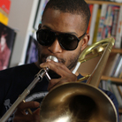Trombone Shorty at the NPR Music office. Trombone Shorty at the NPR Music office.