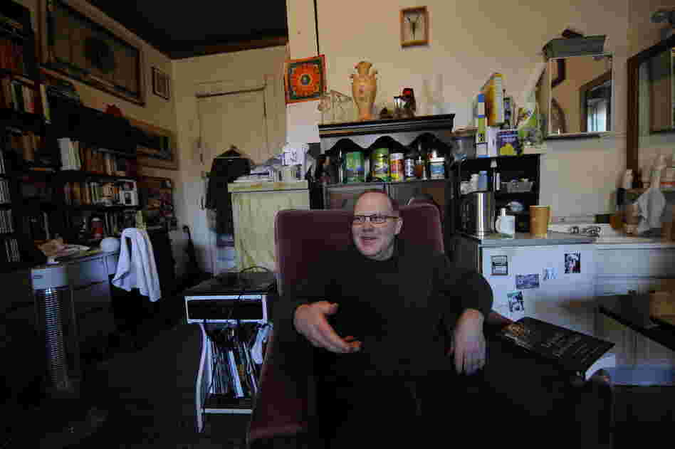 Ed Hamilton has lived at the Chelsea for 16 years. "I came here to be a writer, 'cause it seemed like the place to go," he says. 