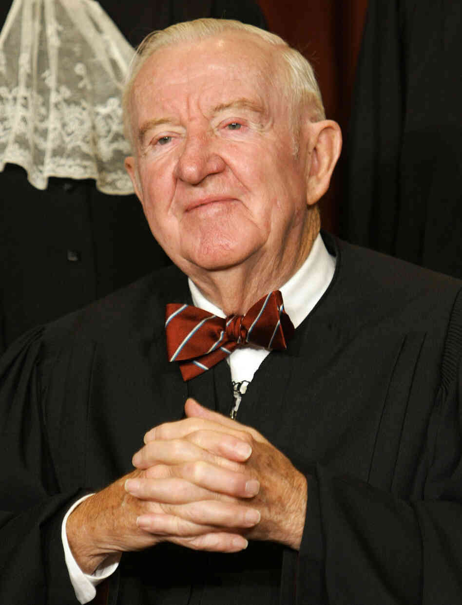 John Paul Stevens, shown in 2003, served on the Supreme Court from 1975 to 2010.
