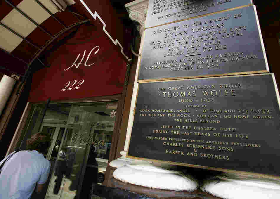 The front entrance honors some of the hotel's many well-known residents, including Dylan Thomas, James Schuyler, Brendan Behan, Thomas Wolfe and Leonard Cohen. "I remember you well in the Chelsea Hotel," Cohen wrote in his 1974 song "Chelsea Hotel No. 2." 