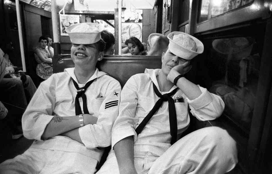 Sailors on the Subway from Coney Island, 1957