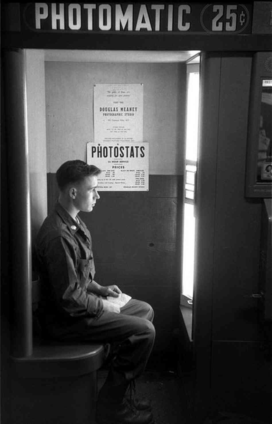 GI in Photobooth, Kilmer, 1951