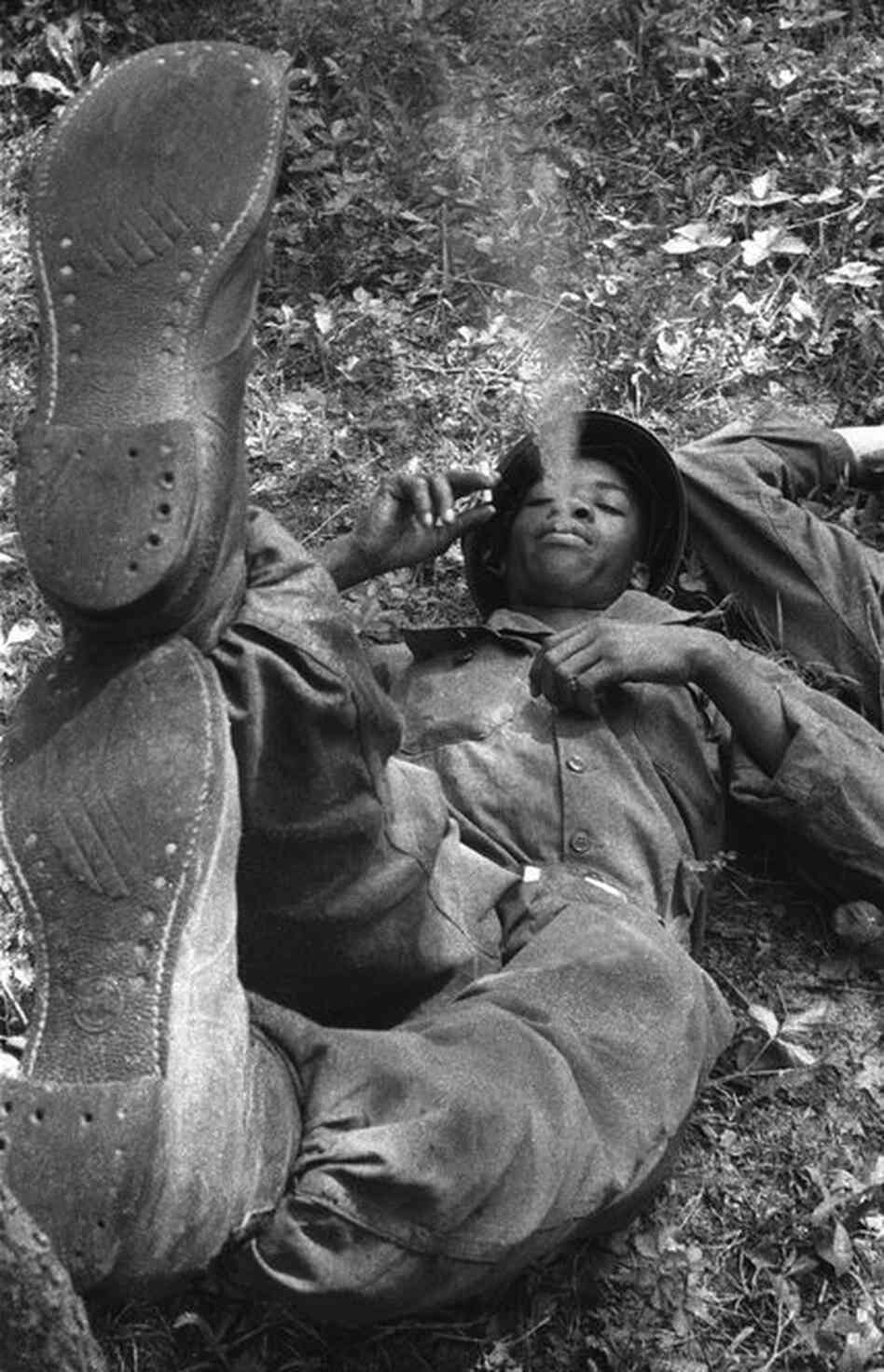 Cigarette Break, Korea, 1951