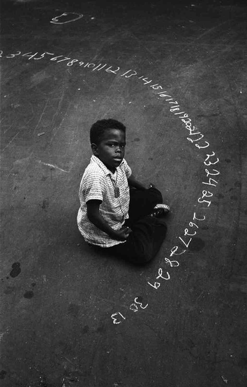 Boy with Chalk Numbers, 1955