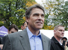 Republican presidential candidate and Texas Gov. Rick Perry in Manchester, N.H., on Saturday (Oct. 1, 2011). Republican presidential candidate and Texas Gov. Rick Perry in Manchester, N.H., on Saturday (Oct. 1, 2011).