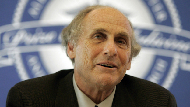 Dr. Ralph Steinman of Rockefeller University speaks during a news conference in April 2009. He died on Friday. Today, he was honored with a Nobel Prize.