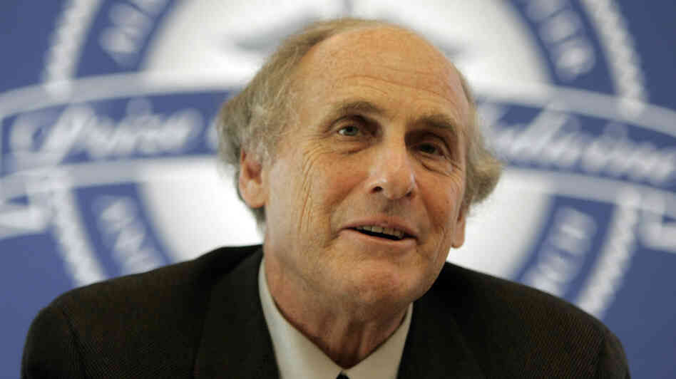 Dr. Ralph Steinman of Rockefeller University speaks during a news conference in April 2009. He died on Friday. Today, he was honored with a Nobel Prize.