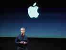 Apple CEO Tim Cook speaks at the event introducing the new iPhone.