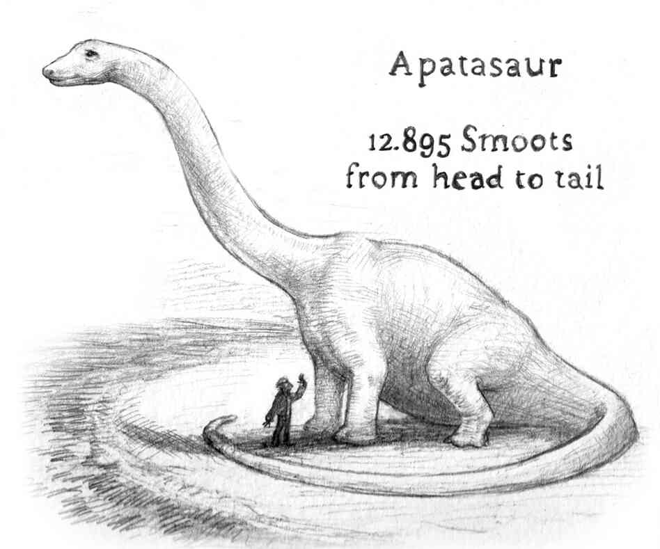 Apatasaur is 12.895 smoots form head to tail.